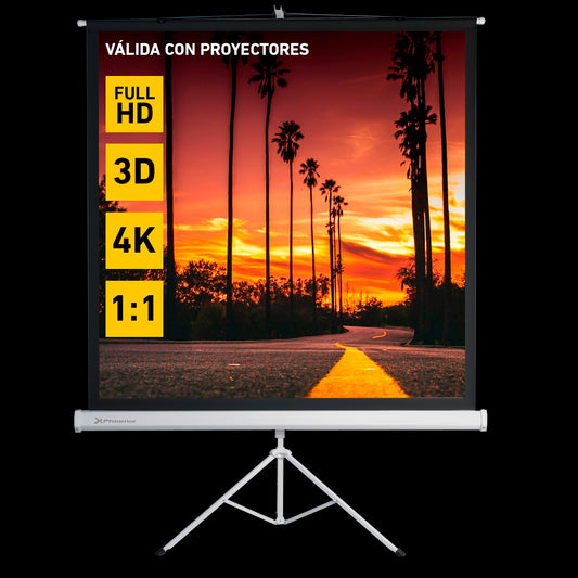 Pantalla de proyección trípode Phoenix 112 pulgadas montada