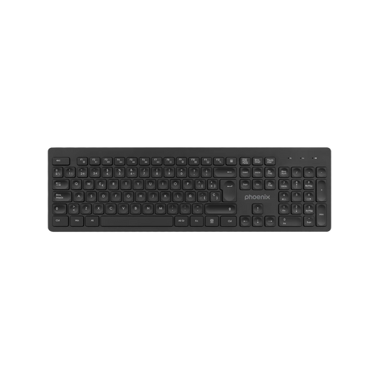 Teclado inalámbrico Phoenix K200 vista frontal QWERTY español