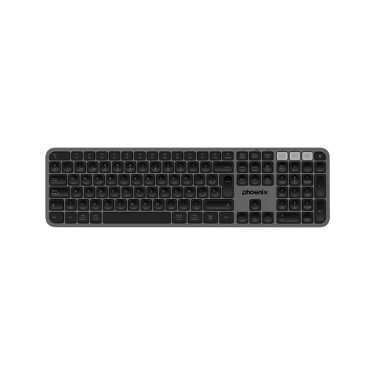 Teclado inalámbrico Phoenix K300 Titanio vista frontal