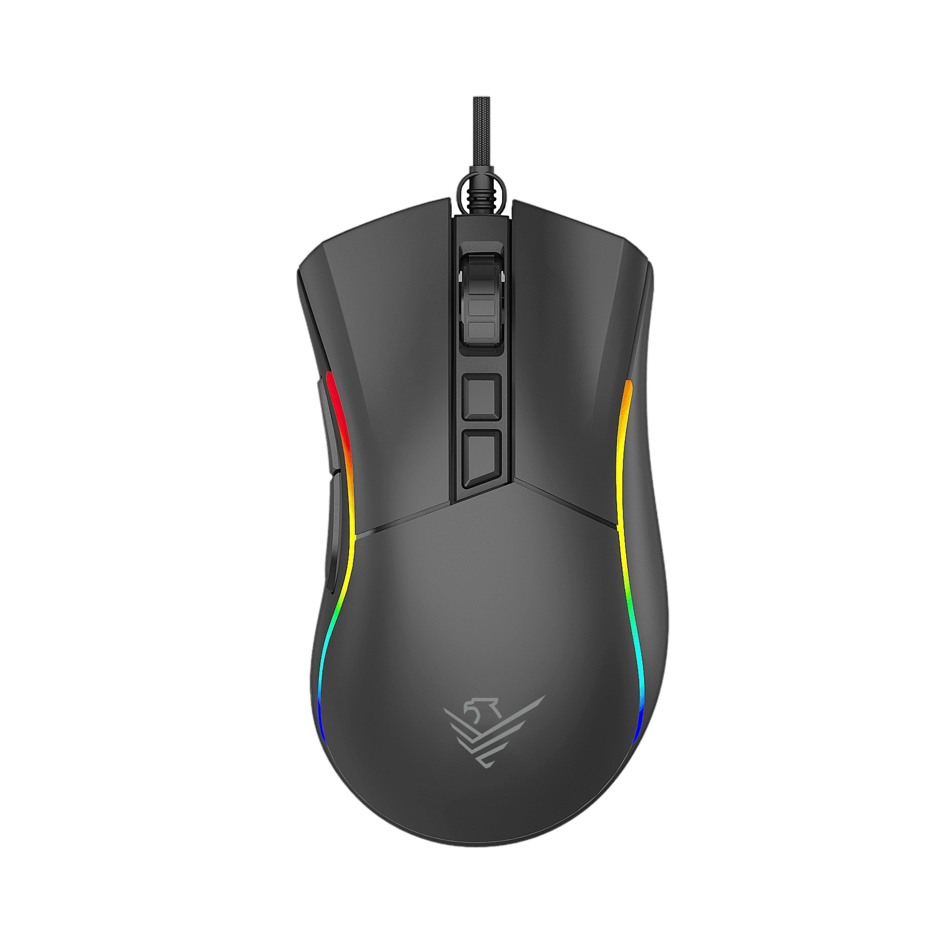 Ratón gaming con cable Phoenix Void Negro vista frontal
