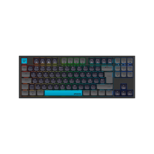 Iluminación RGB ambiental del teclado Phoenix Royal Negro
