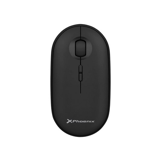 Ratón inalámbrico Phoenix Rebble negro vista frontal