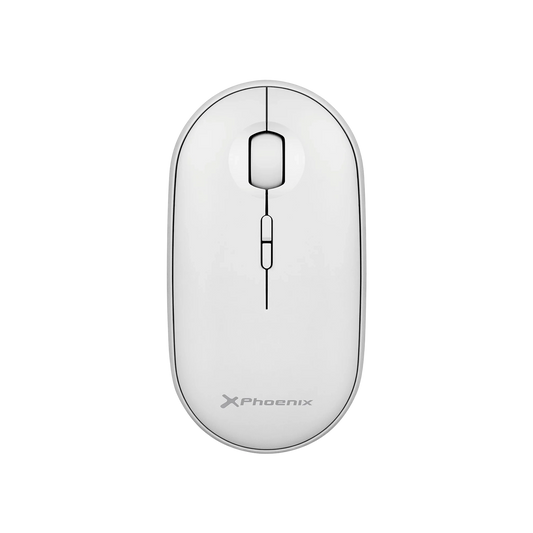 Ratón inalámbrico Phoenix Rebble Blanco vista frontal