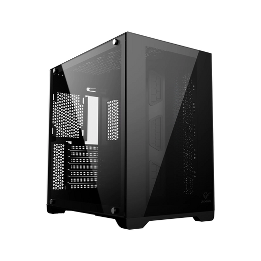 Caja gaming Phoenix Zephyr cubo con frontal de cristal templado