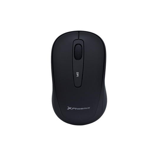 Ratón inalámbrico Phoenix M250 Negro vista frontal