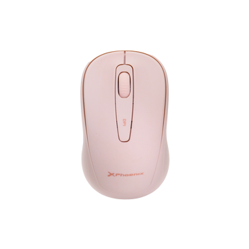 Ratón inalámbrico Phoenix M250 Rosa vista frontal