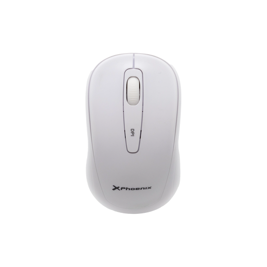 Ratón inalámbrico Phoenix M250 Blanco vista frontal
