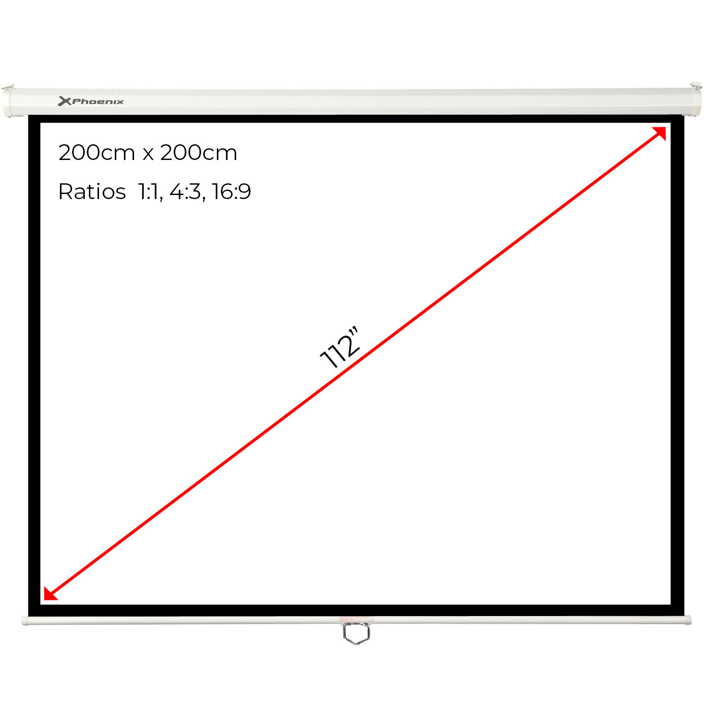 Pantalla de proyección manual 112