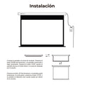 Phoenix - Pantalla Electrica Videoproyector Pared y Techo 169´´ Ratio 1:1 4:3 16:9 3m X 3m