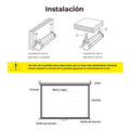 PANTALLA MANUAL VIDEOPROYECTOR PARED Y TECHO PHOENIX 100´´ RATIO 4:3 / 16:9 2M X 1.5M POSICION AJUSTABLE / CARCASA BLANCA / TELA SUPER RESISTENTE