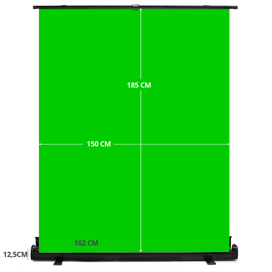 Panel Chromakey Pantalla Plegable Phoenix Tejido Verde Chroma Antiarrugas Estuche Rigido de Aluminio 1.5 x 1.8m