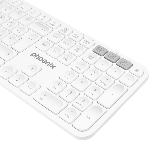 K300 Dual Bluetooth and 2.4Ghz Wireless Multi-Device Keyboard White