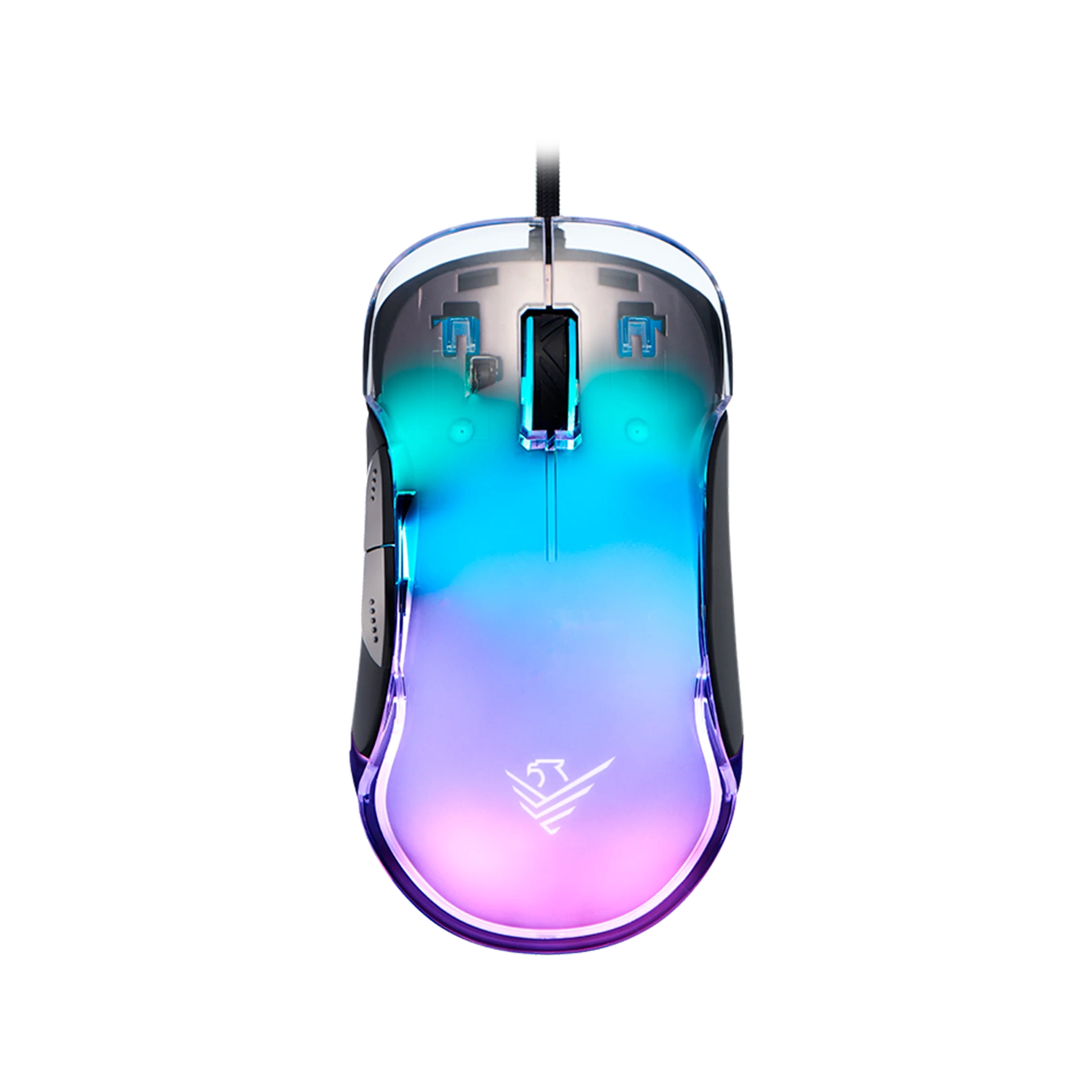 Transparent RGB Banshee gaming mouse