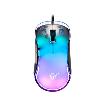 Transparent RGB Banshee gaming mouse