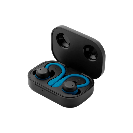 Phoenix Spartan Bluetooth 5.3 Hands-Free Sports Headphones Interchangeable Accessories Details in Blue