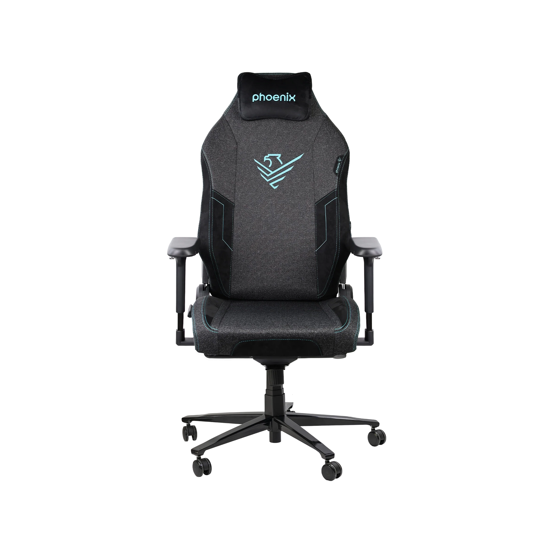 Phoenix Monarch Gaming Chair in High-End Fabric Magnetic Cushion Lumbar Adjustment Metallic 4D Armrest Size XL