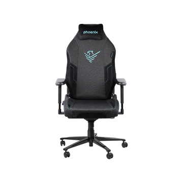 Phoenix Monarch Gaming Chair in High-End Fabric Magnetic Cushion Lumbar Adjustment Metallic 4D Armrest Size XL