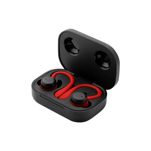 Spartan Bluetooth 5.3 Hands-Free Sports Headphones Interchangeable Accessories Red Details