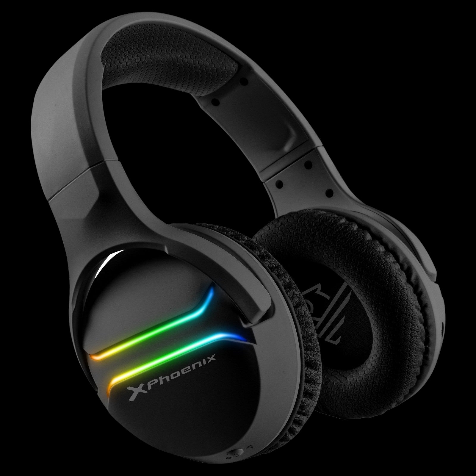 Auriculares Gaming con Microfono Inalambricos Phoenix Echo Wireless para PS5 PC SWITCH Iluminación RGB Sonido 7.1 Envolvente Negro