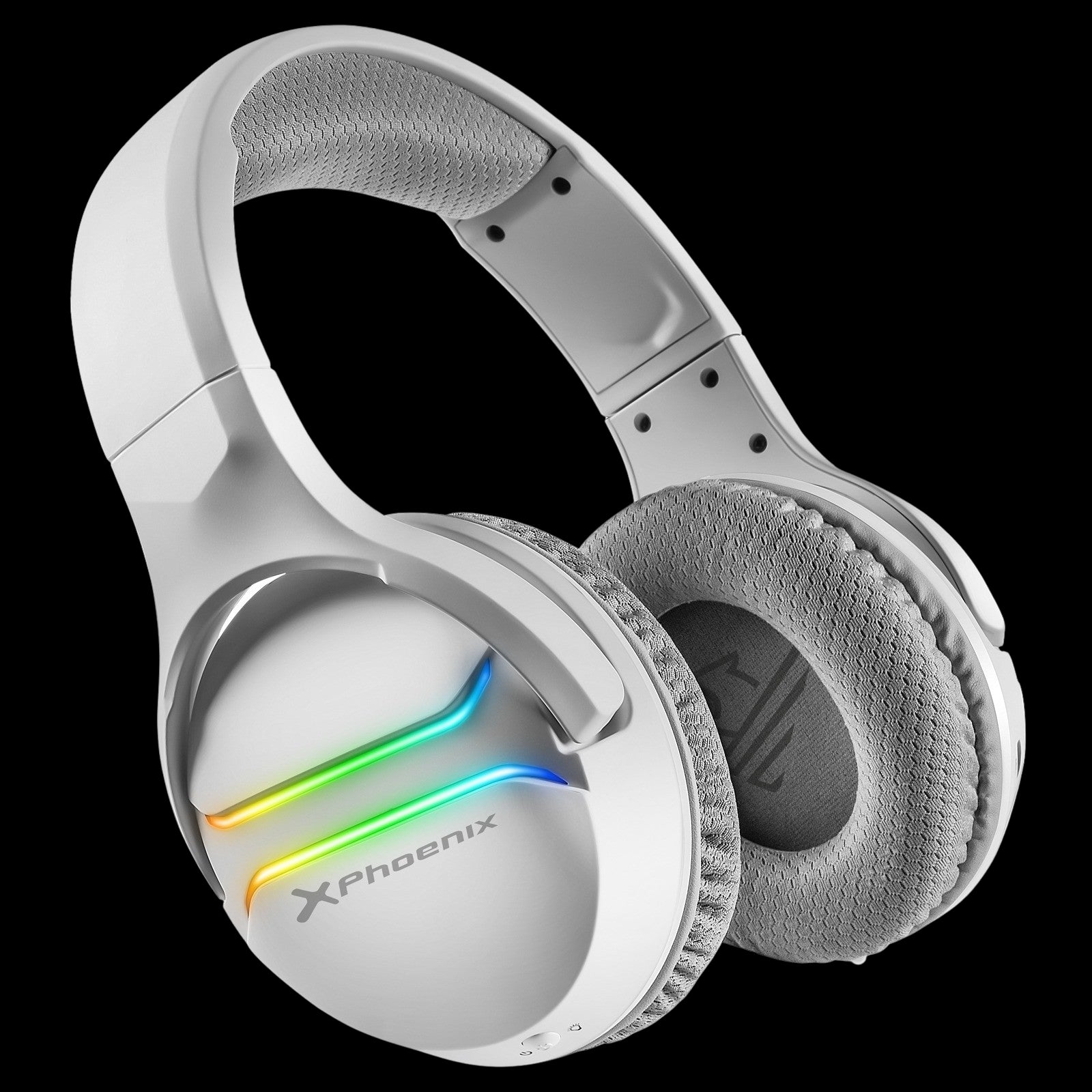 Auriculares Gaming con Microfono Inalambricos Phoenix Echo Wireless para PS5 PC SWITCH Iluminación RGB Sonido 7.1 Envolvente  Blanco