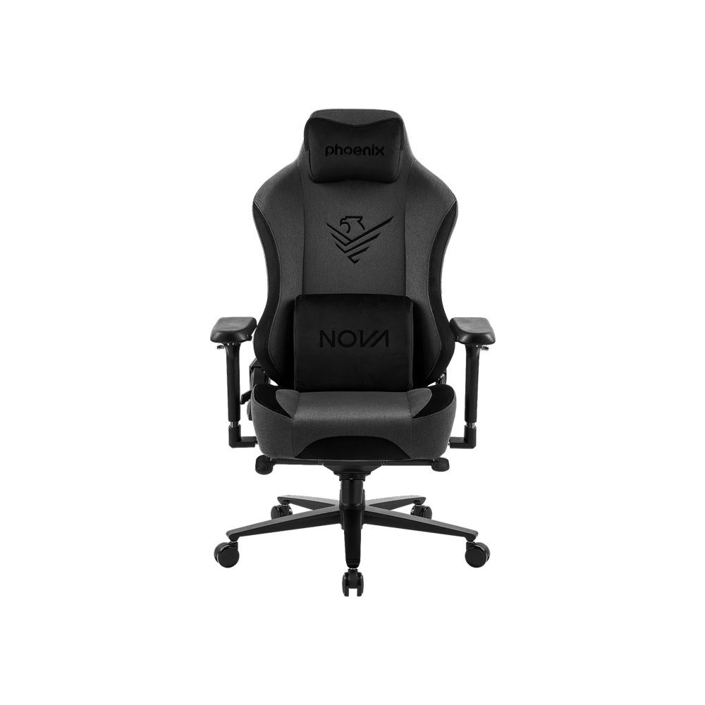 Silla Gaming Nova en Cuero Negro con cojín viscoelástico